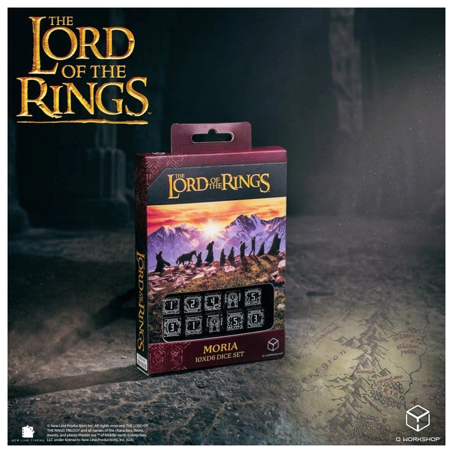 The Lord of the Rings: Zestaw 10 kości D6 Moria (świecące w ciemności) zdjęcie produktu