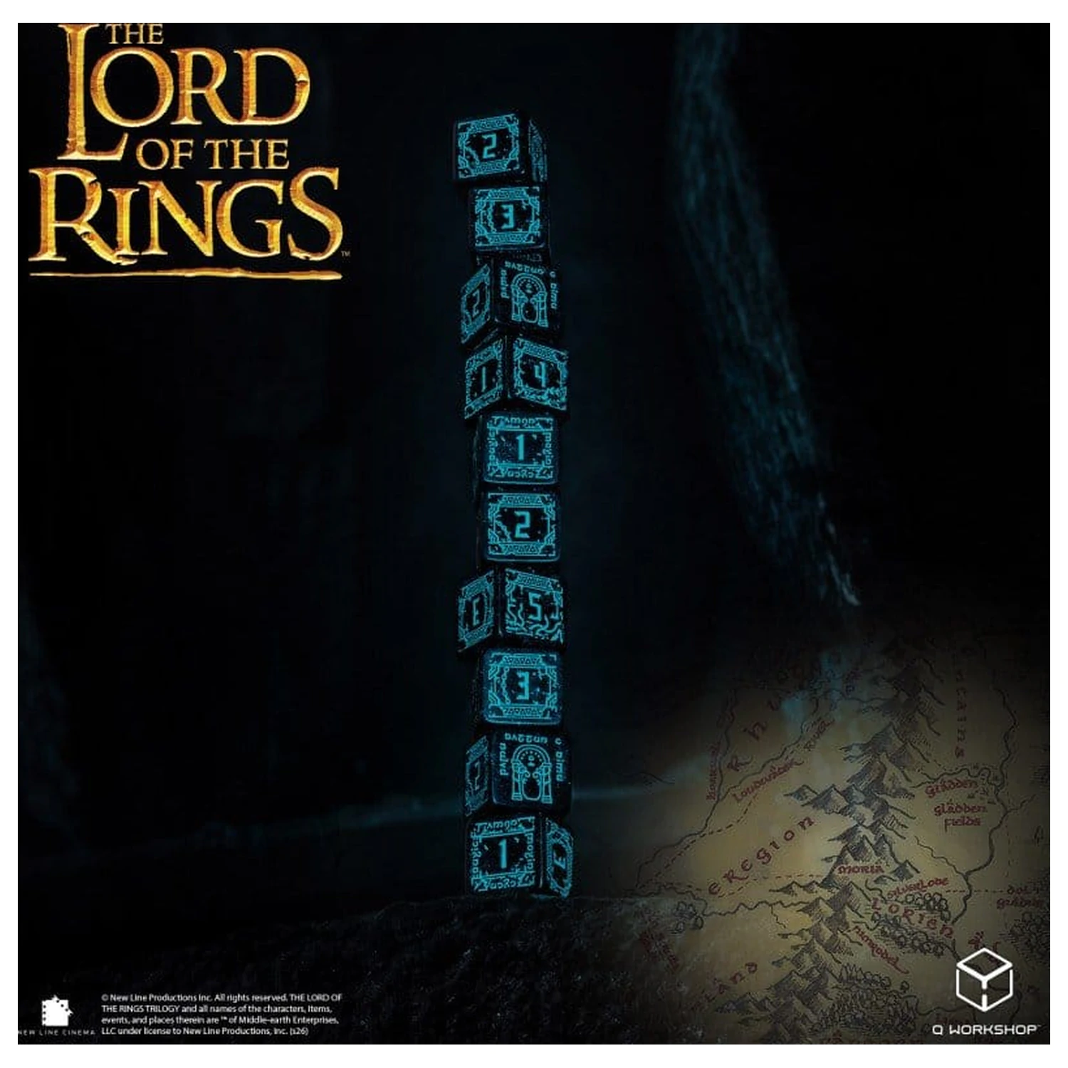 The Lord of the Rings: Zestaw 10 kości D6 Moria (świecące w ciemności) zdjęcie produktu