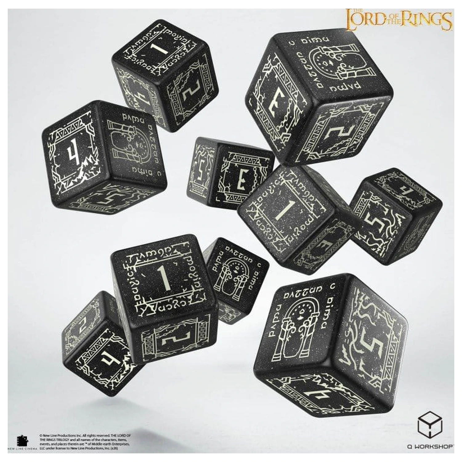 The Lord of the Rings: Zestaw 10 kości D6 Moria (świecące w ciemności) zdjęcie produktu