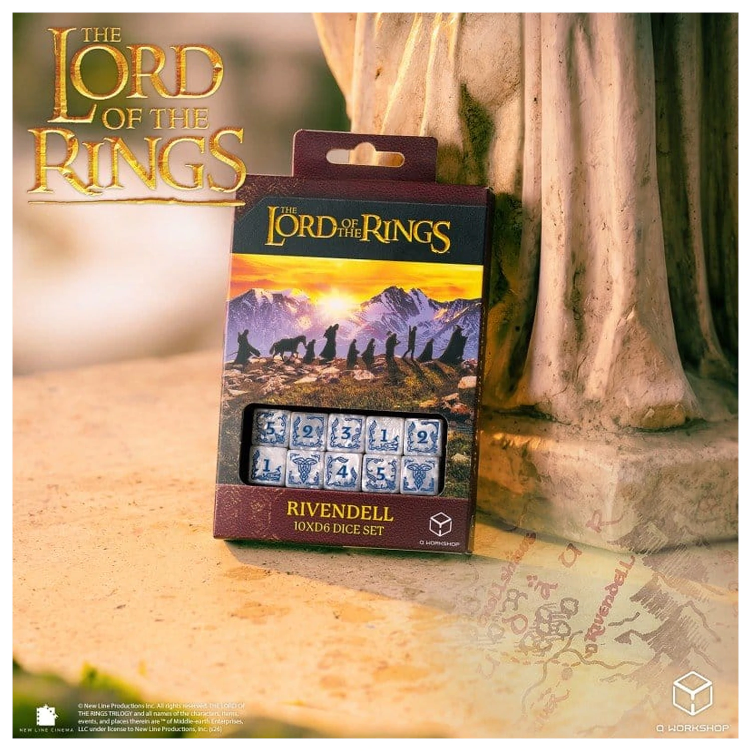 The Lord of the Rings: Zestaw 10 kości D6 Rivendell (kamienne) zdjęcie produktu