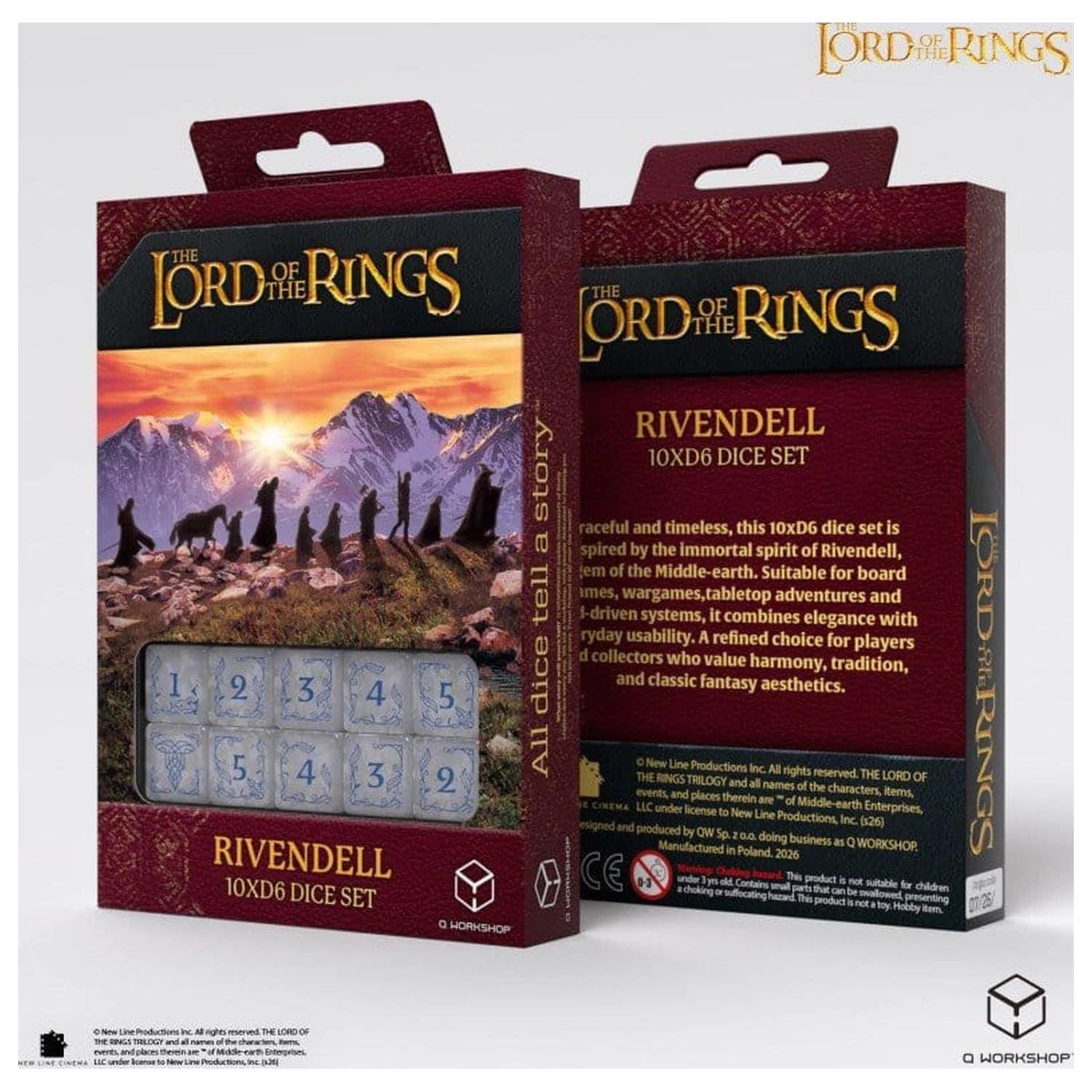 The Lord of the Rings: Zestaw 10 kości D6 Rivendell (kamienne) zdjęcie produktu