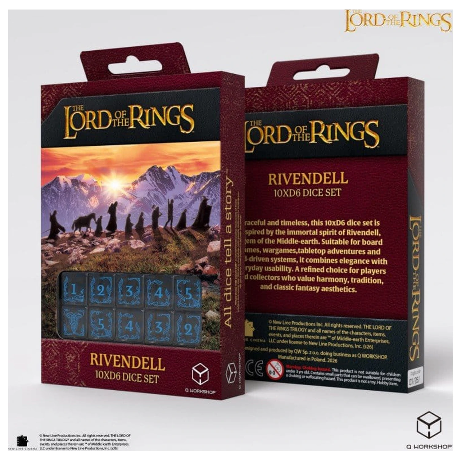 The Lord of the Rings: 10 D6 zestaw kości Rivendell (Woda) zdjęcie produktu