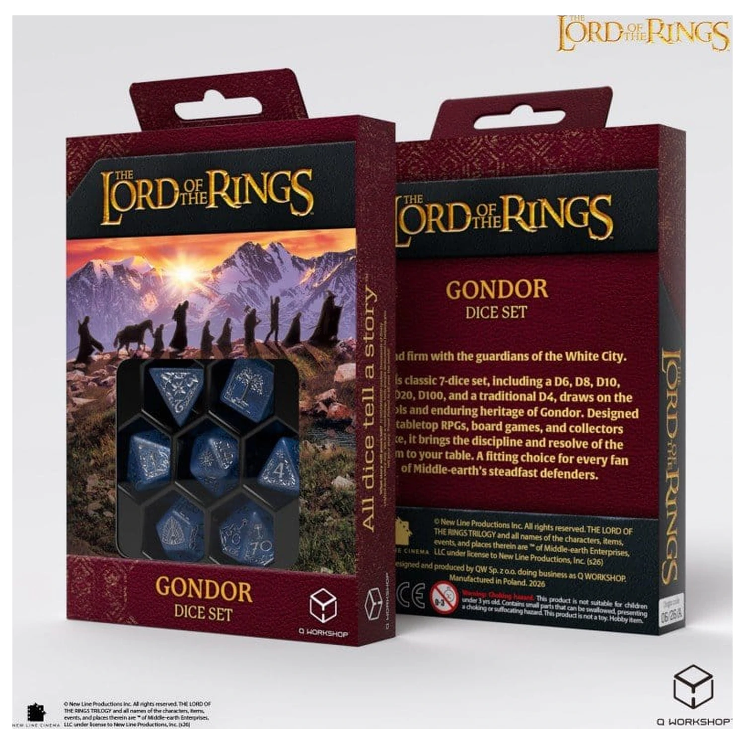 The Lord of the Rings zestaw 7 kości Gondor zdjęcie produktu