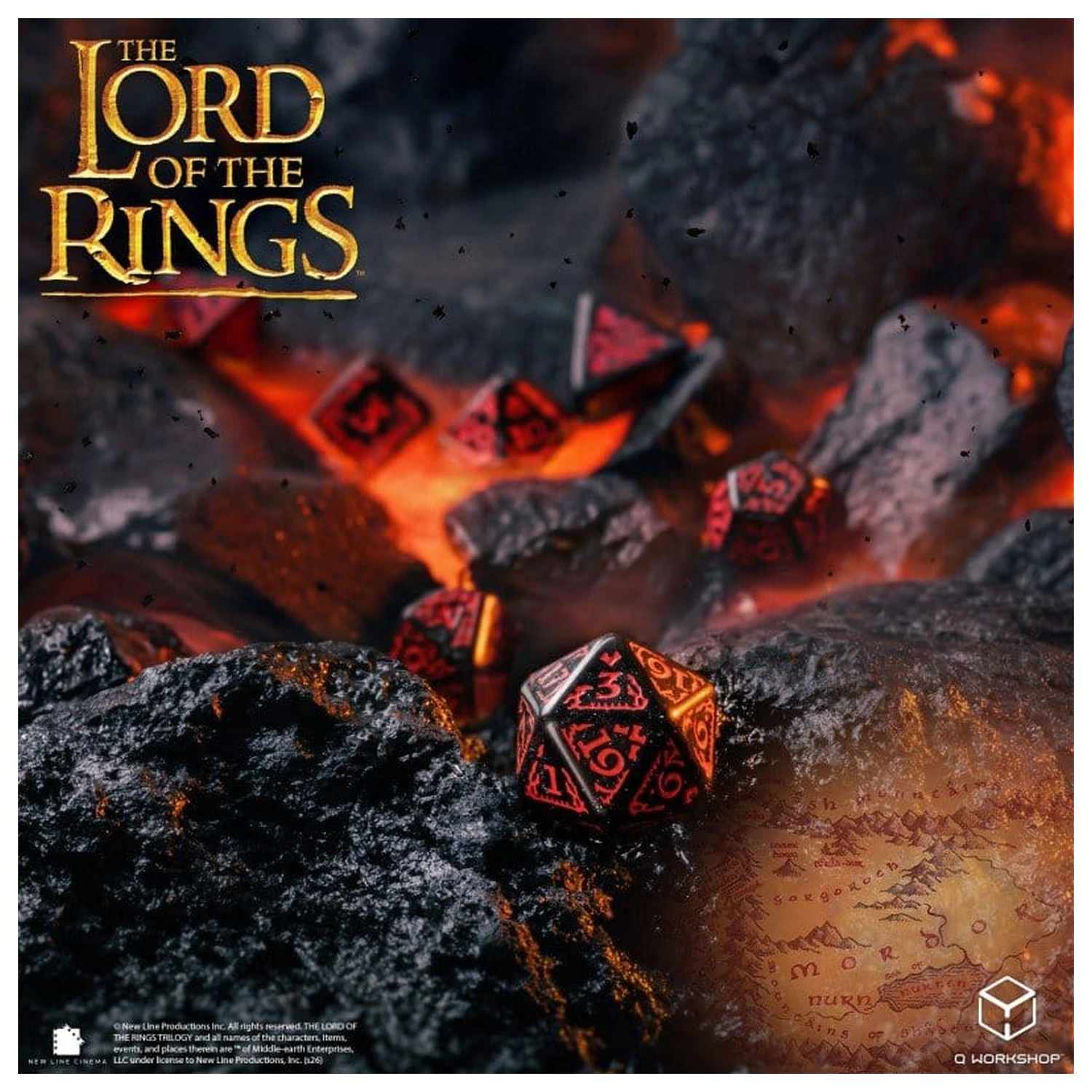 The Lord of the Rings zestaw kości do gry z 7 Mordor zdjęcie produktu