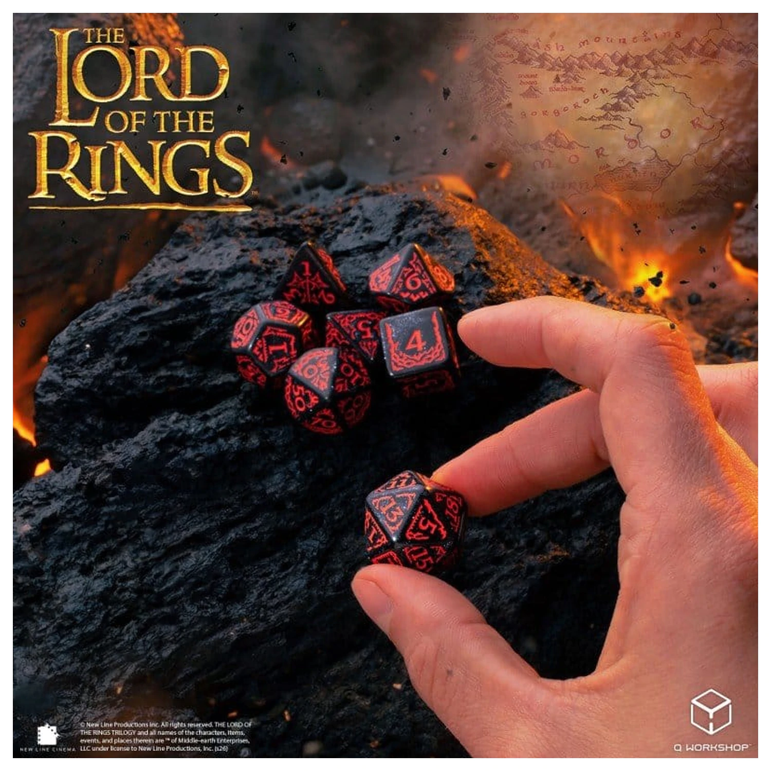 The Lord of the Rings zestaw kości do gry z 7 Mordor zdjęcie produktu