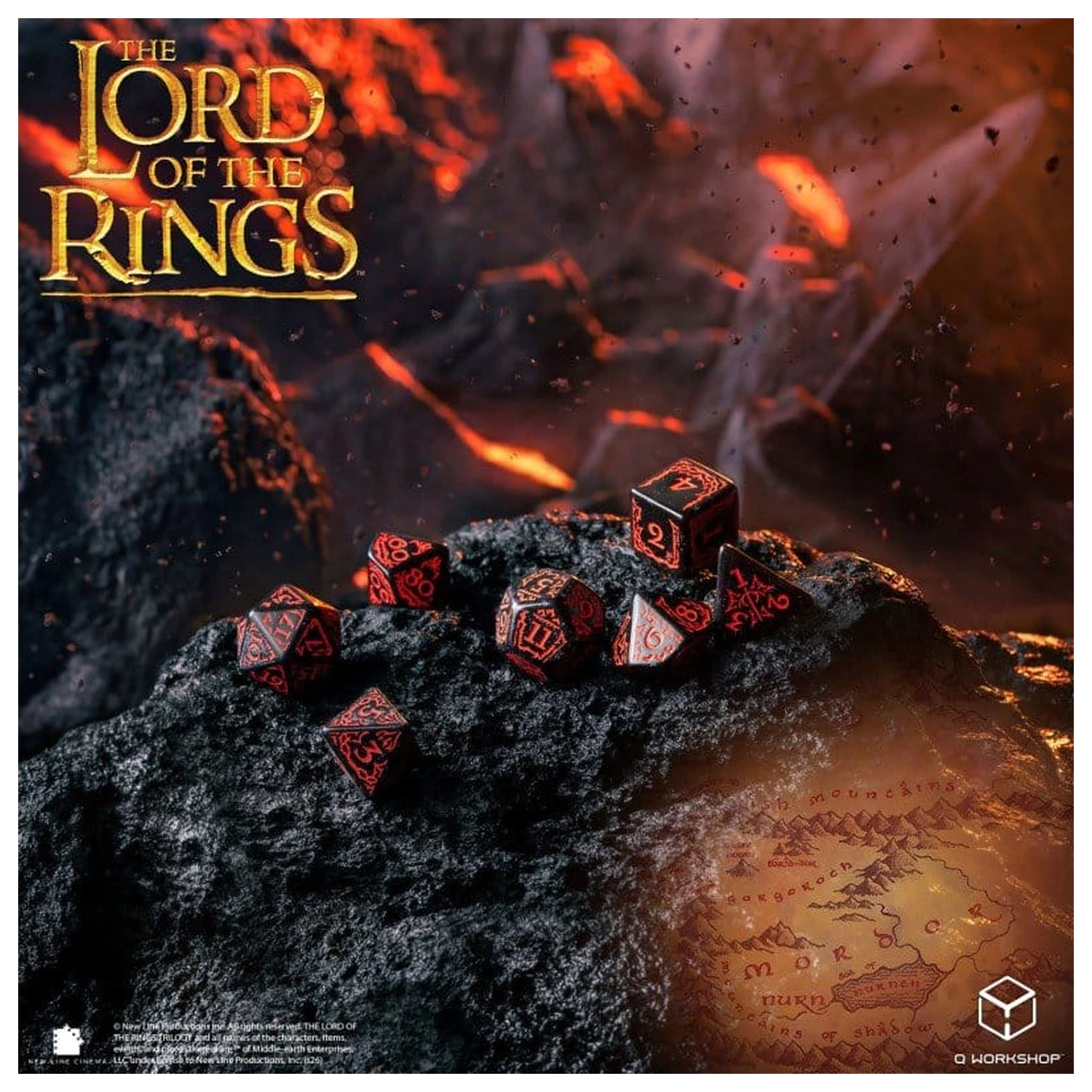 The Lord of the Rings zestaw kości do gry z 7 Mordor zdjęcie produktu