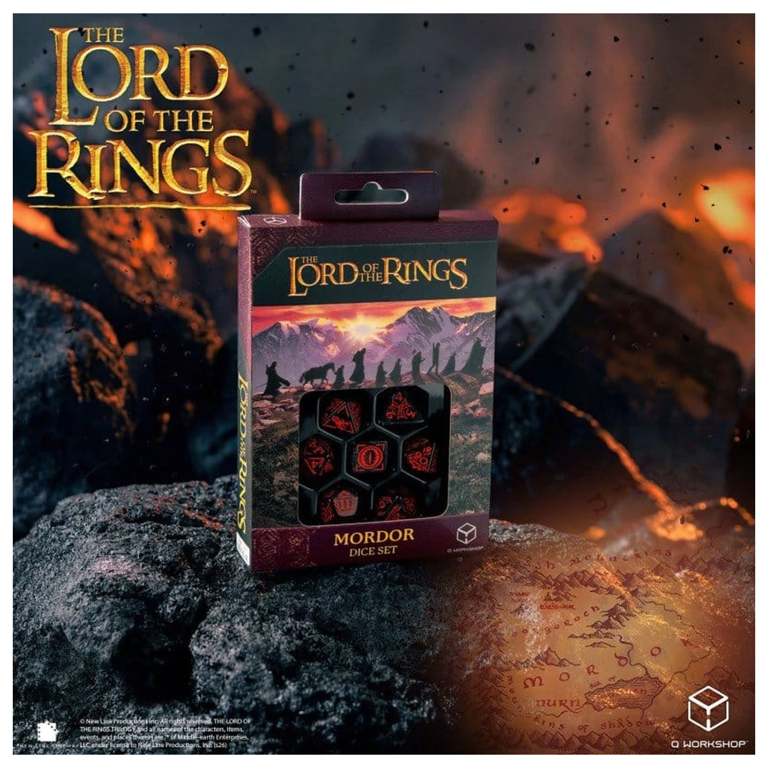 The Lord of the Rings zestaw kości do gry z 7 Mordor zdjęcie produktu