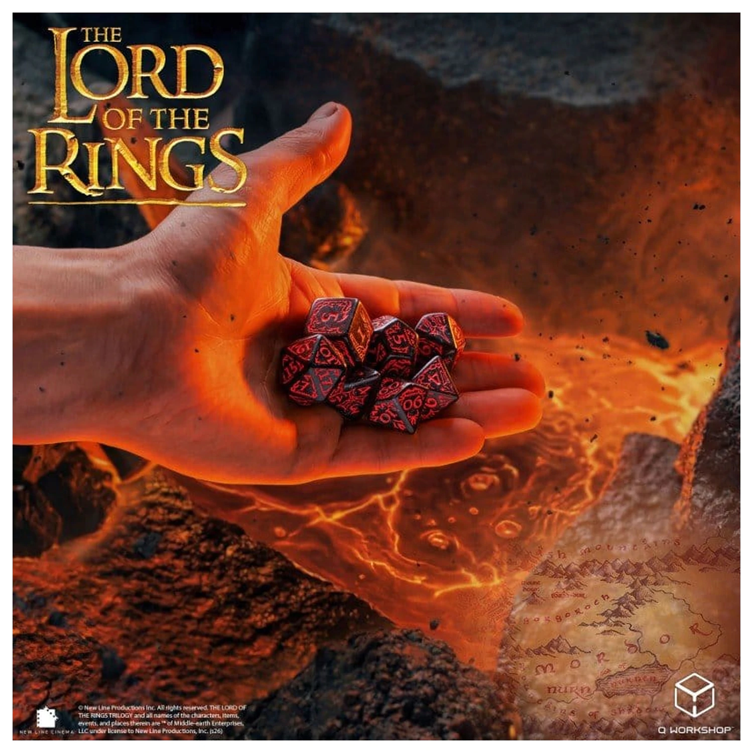 The Lord of the Rings zestaw kości do gry z 7 Mordor zdjęcie produktu