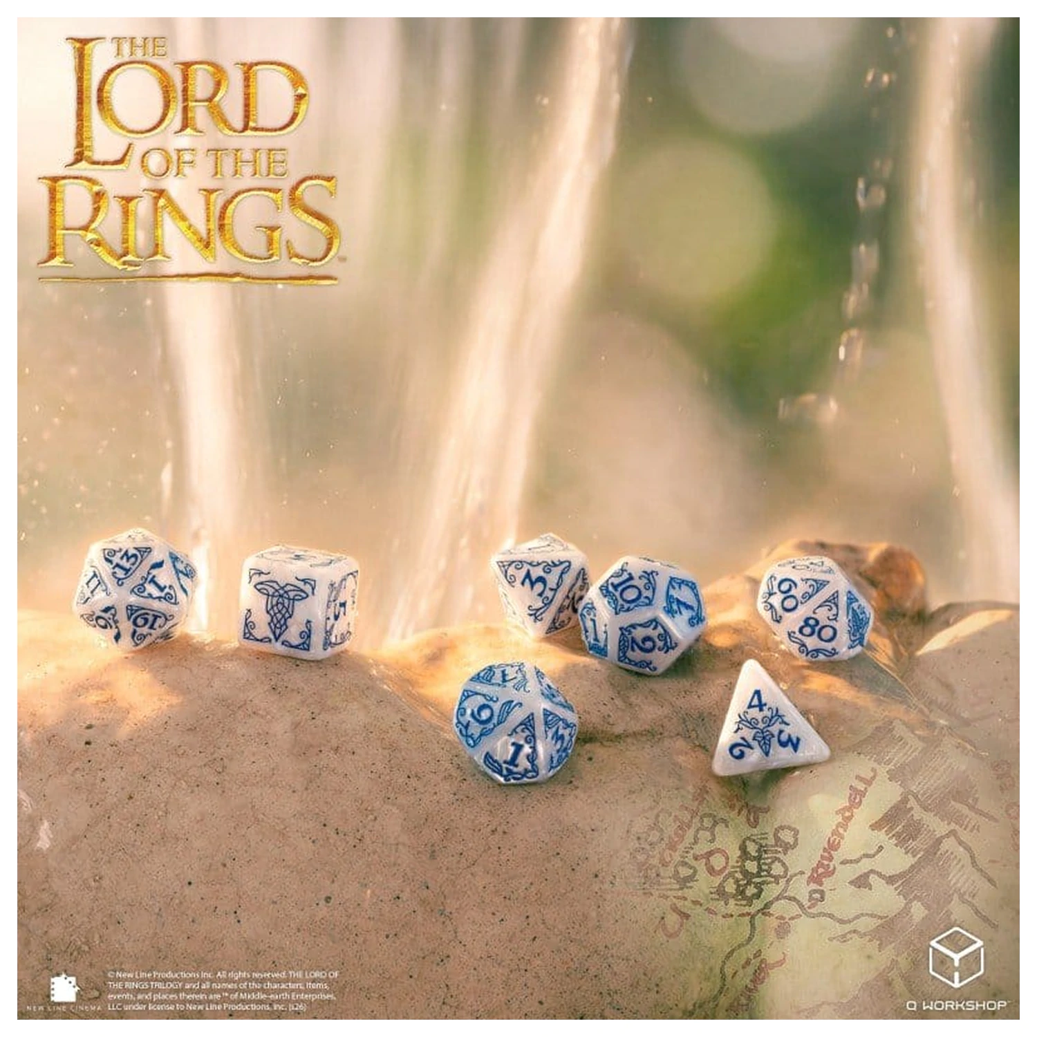 The Lord of the Rings zestaw 7 kości Rivendell (kamienne) zdjęcie produktu