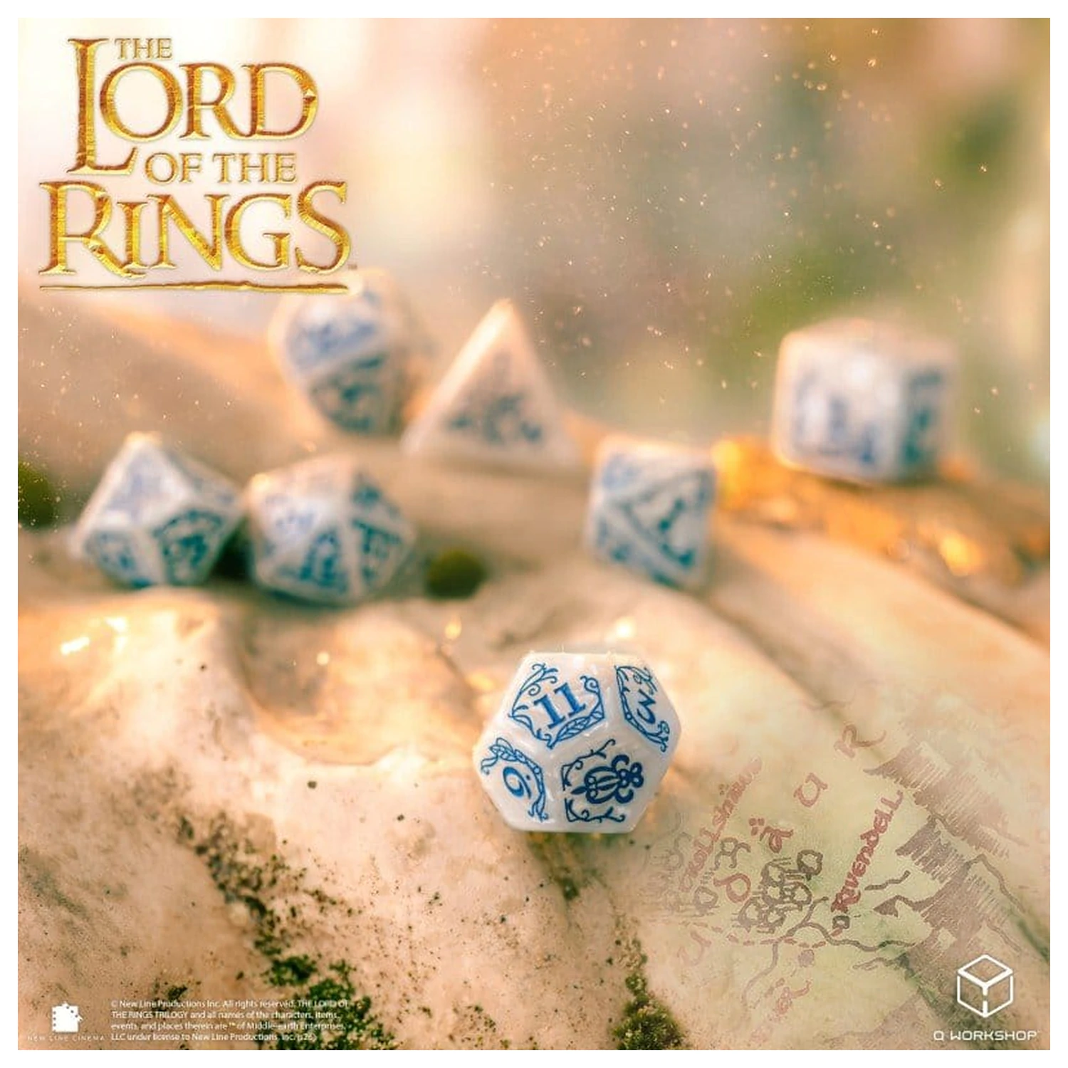 The Lord of the Rings zestaw 7 kości Rivendell (kamienne) zdjęcie produktu