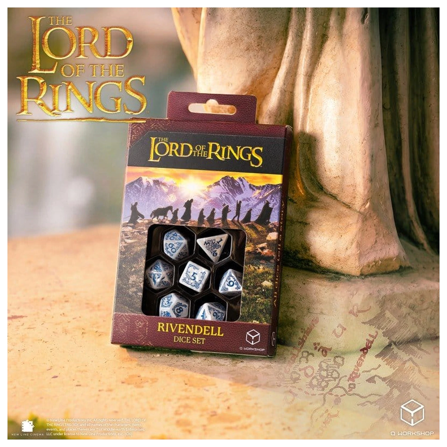 The Lord of the Rings zestaw 7 kości Rivendell (kamienne) zdjęcie produktu
