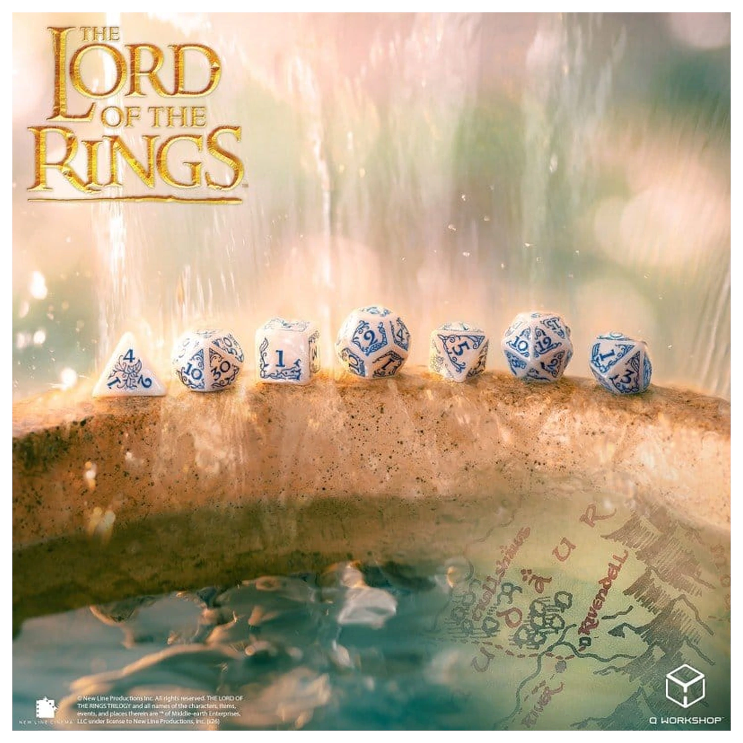 The Lord of the Rings zestaw 7 kości Rivendell (kamienne) zdjęcie produktu