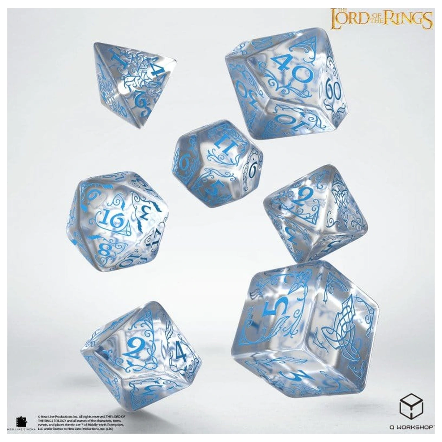 The Lord of the Rings zestaw 7 kości Rivendell (Woda) zdjęcie produktu