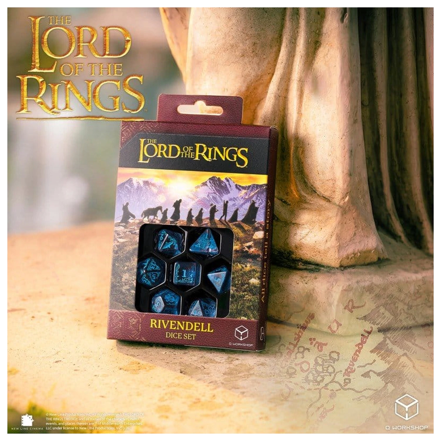 The Lord of the Rings zestaw 7 kości Rivendell (Woda) zdjęcie produktu