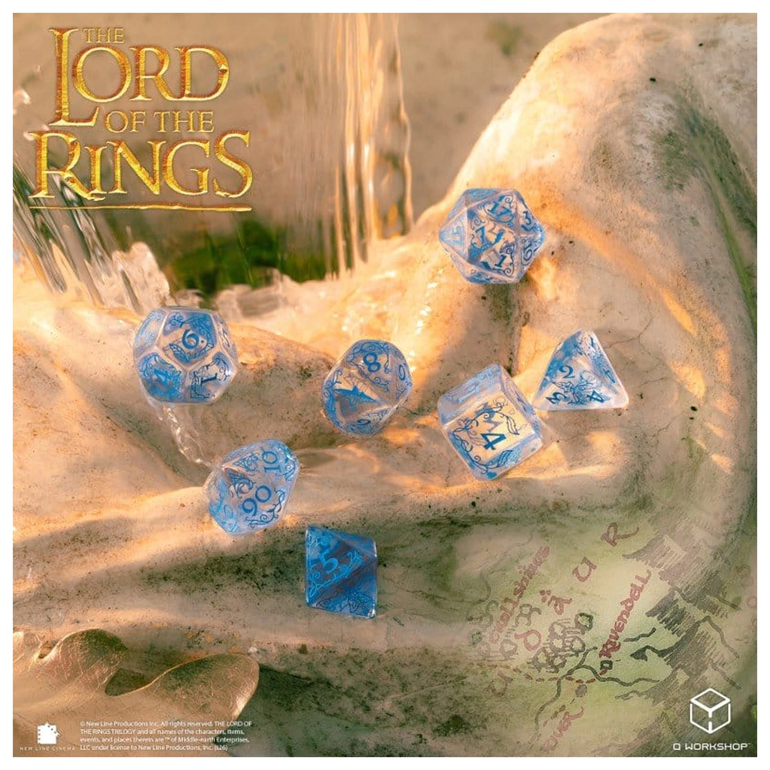 The Lord of the Rings zestaw 7 kości Rivendell (Woda) zdjęcie produktu