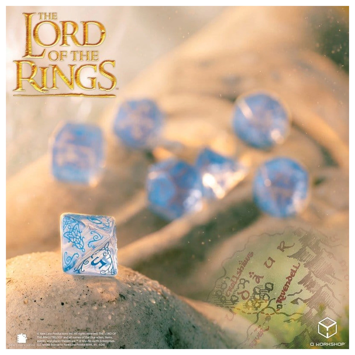 The Lord of the Rings zestaw 7 kości Rivendell (Woda) zdjęcie produktu