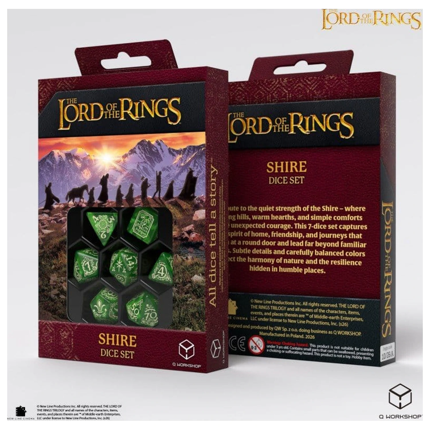 The Lord of the Rings zestaw 7 kostek Shire zdjęcie produktu