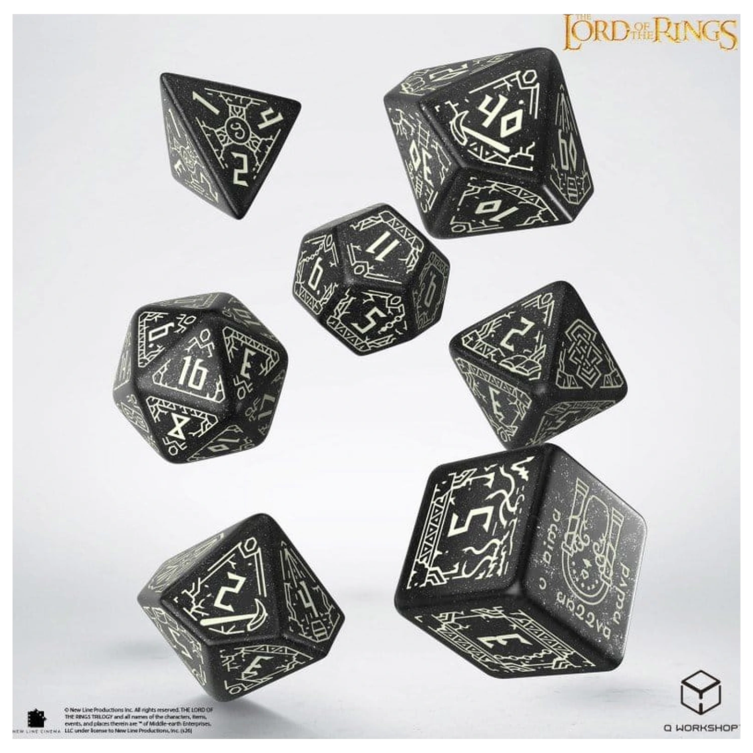 The Lord of the Rings zestaw 7 kości Moria (Glow in the Dark) zdjęcie produktu