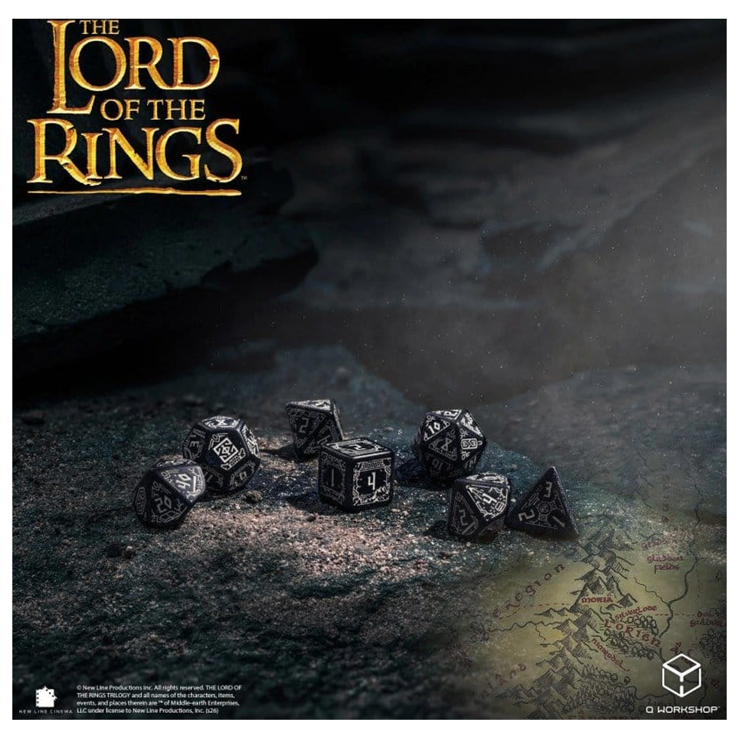 The Lord of the Rings zestaw 7 kości Moria (Glow in the Dark) zdjęcie produktu