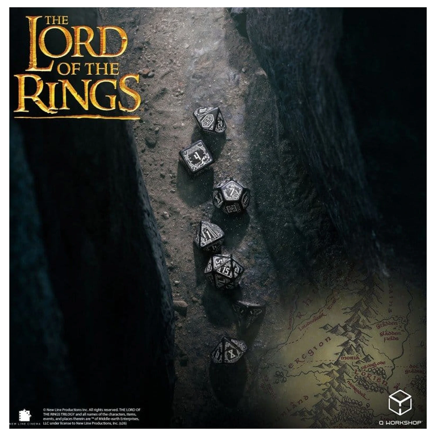 The Lord of the Rings zestaw 7 kości Moria (Glow in the Dark) zdjęcie produktu