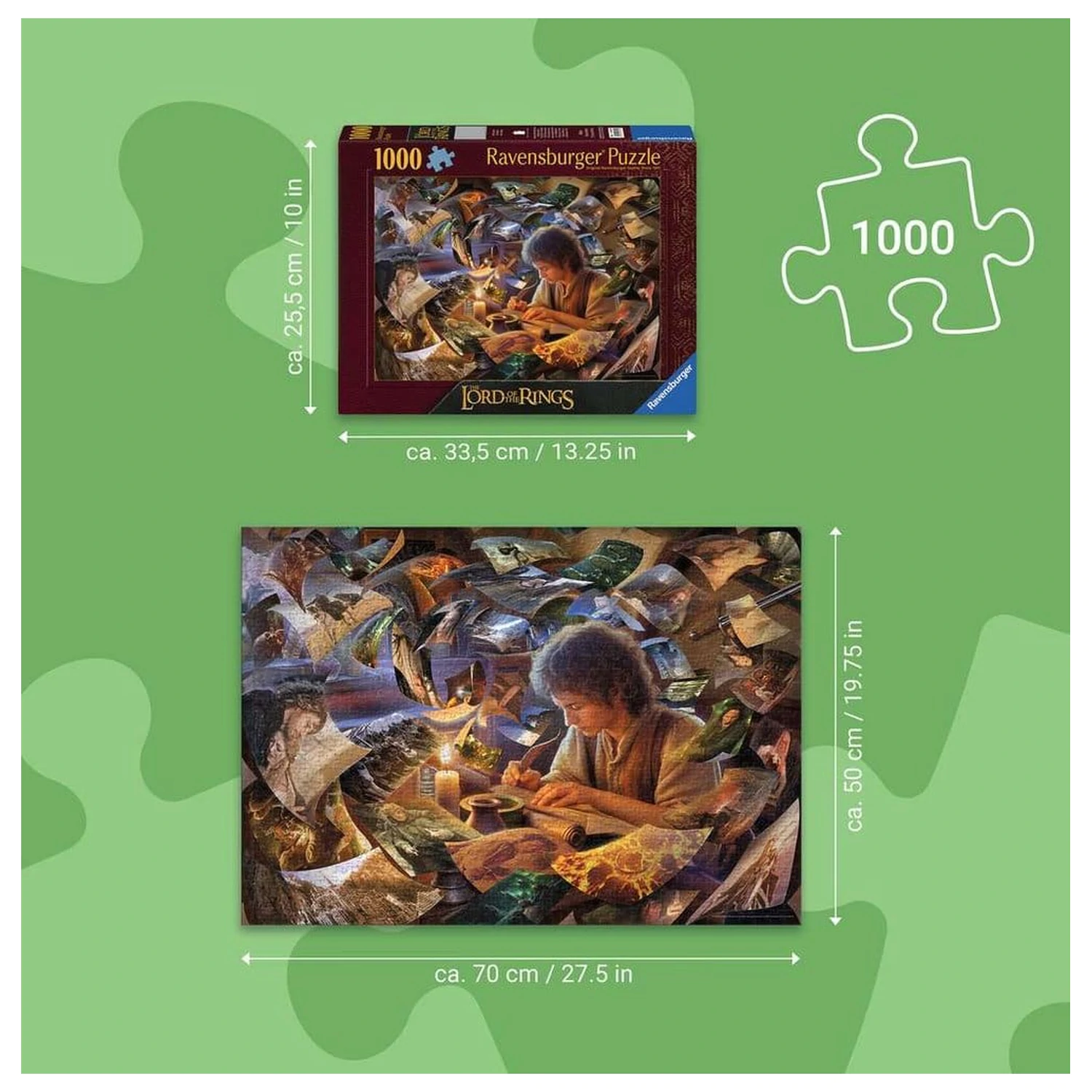 The Lord of the Rings Puzzle Jigsaw Frodo's Journey (1000 Kawałków) zdjęcie produktu