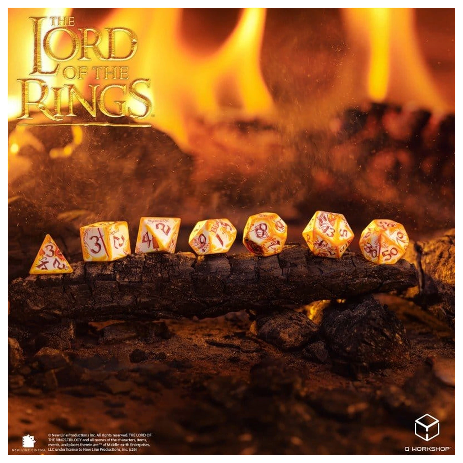 The Lord of the Rings Full Art Zestaw 7 kości z Postaciami Pierścienia (Whitefire Radiance) zdjęcie produktu