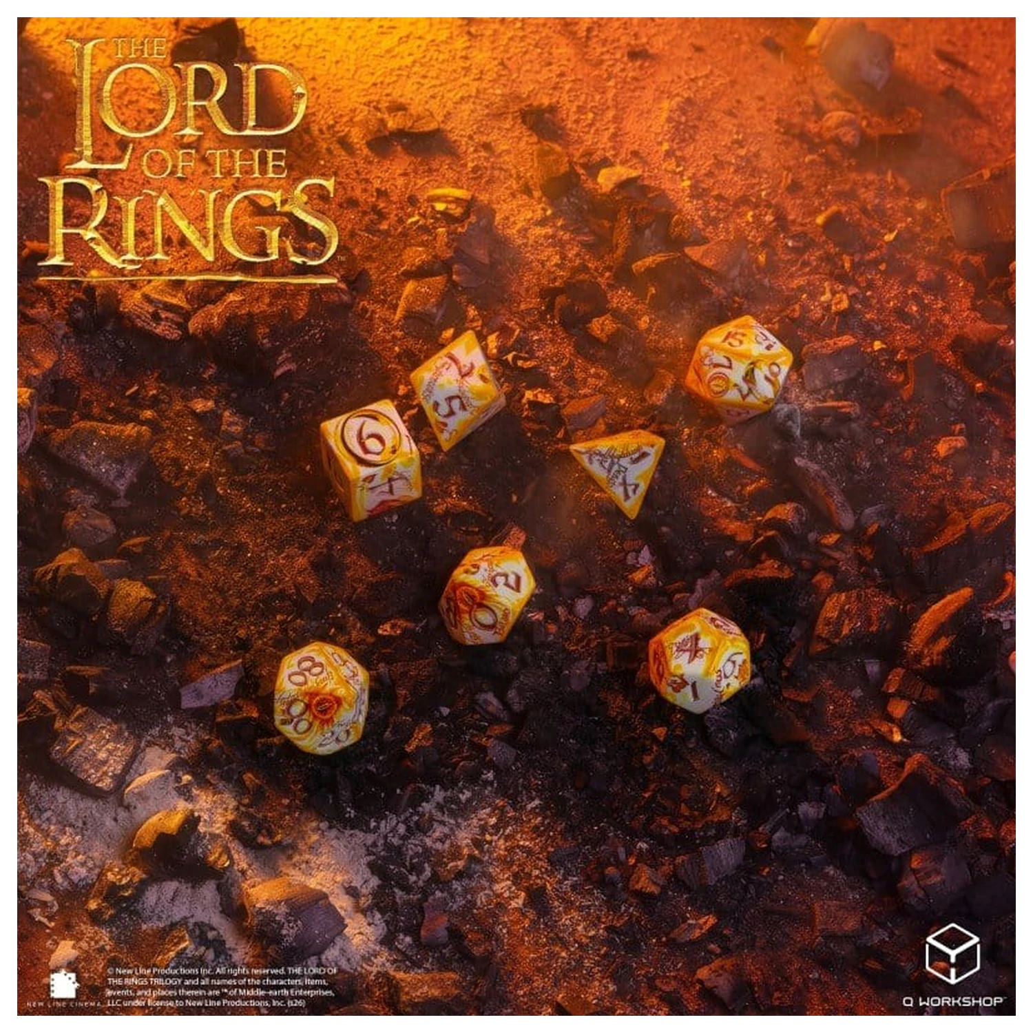 The Lord of the Rings Full Art Zestaw 7 kości z Postaciami Pierścienia (Whitefire Radiance) zdjęcie produktu