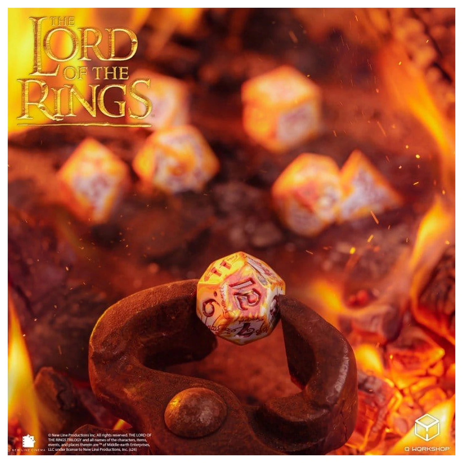 The Lord of the Rings Full Art Zestaw 7 kości z Postaciami Pierścienia (Whitefire Radiance) zdjęcie produktu