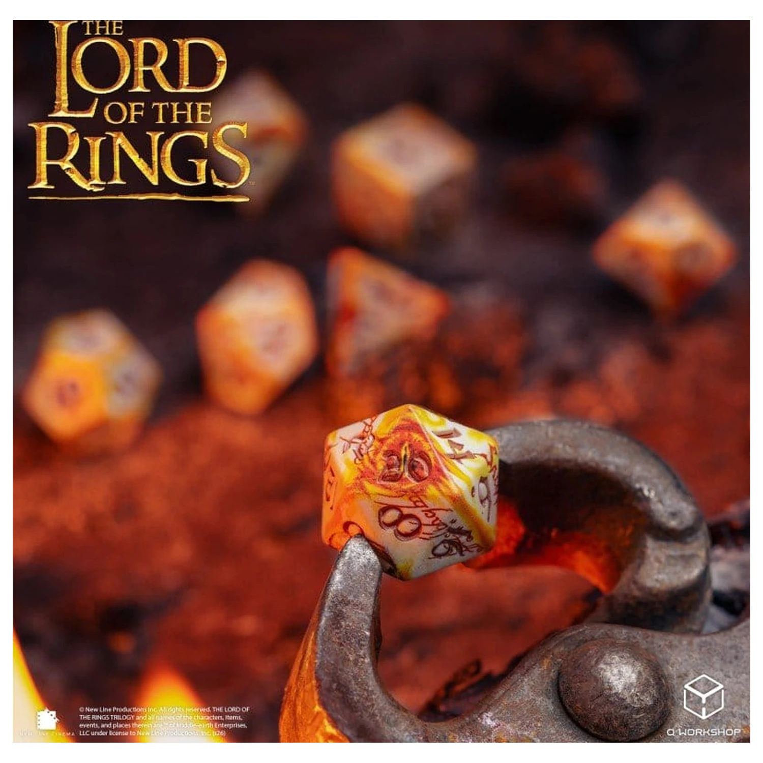 The Lord of the Rings Full Art Zestaw 7 kości z Postaciami Pierścienia (Whitefire Radiance) zdjęcie produktu