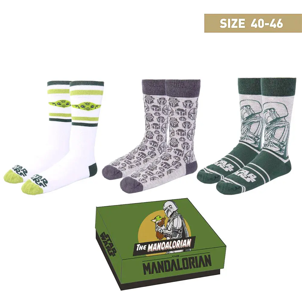 Star Wars: The Mandalorian Zestaw 3-pak Skarpet The Mandalorian 40-46 zdjęcie produktu