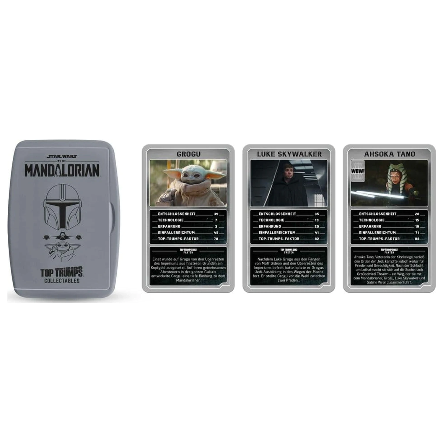 Gra karciana The Mandalorian and Grogu Top Trumps Collectables, niemiecka wersja zdjęcie produktu