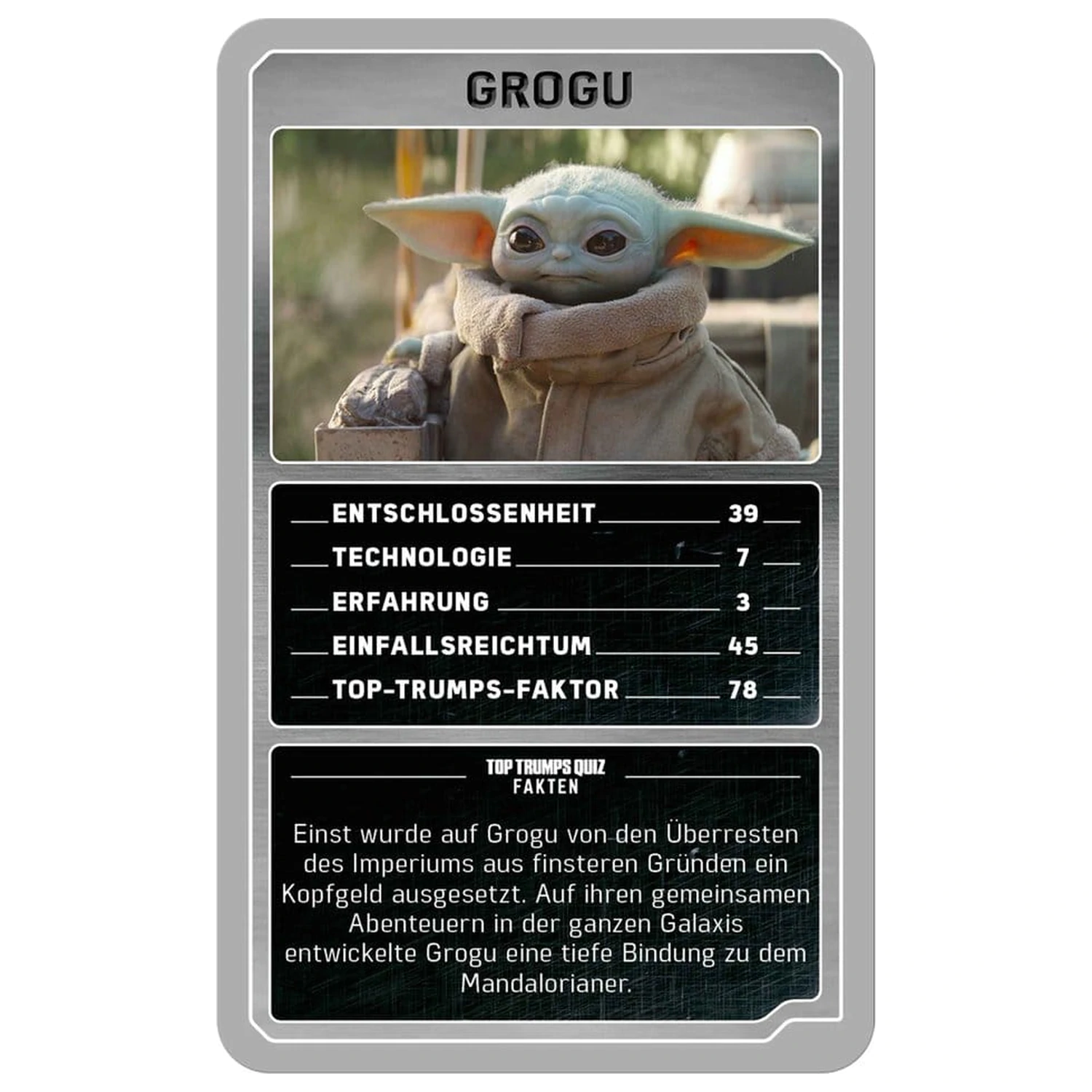 Gra karciana The Mandalorian and Grogu Top Trumps Collectables, niemiecka wersja zdjęcie produktu