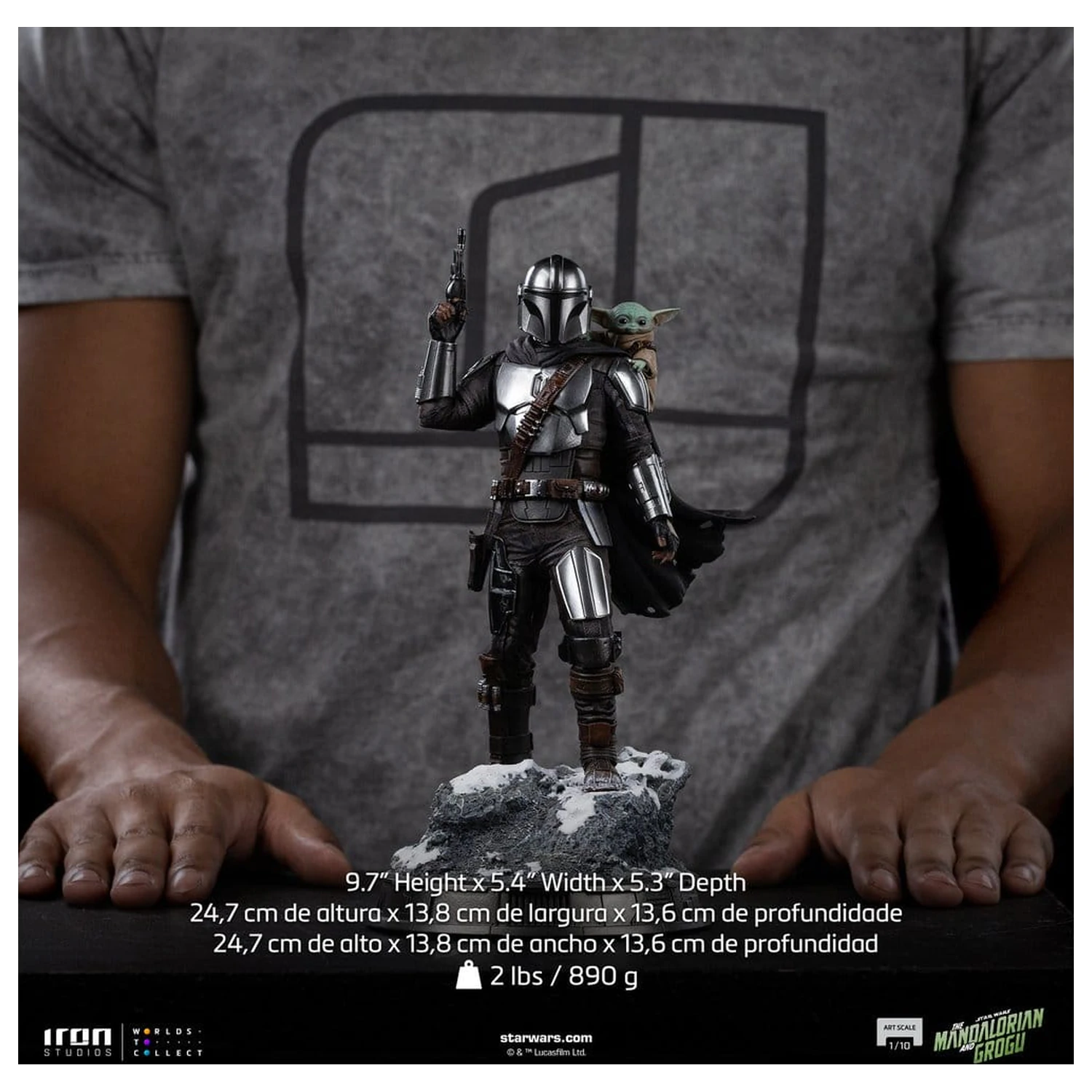 The Mandalorian & Grogu Art Scale Statua 1/10 The Mandalorian and Grogu 25 cm zdjęcie produktu