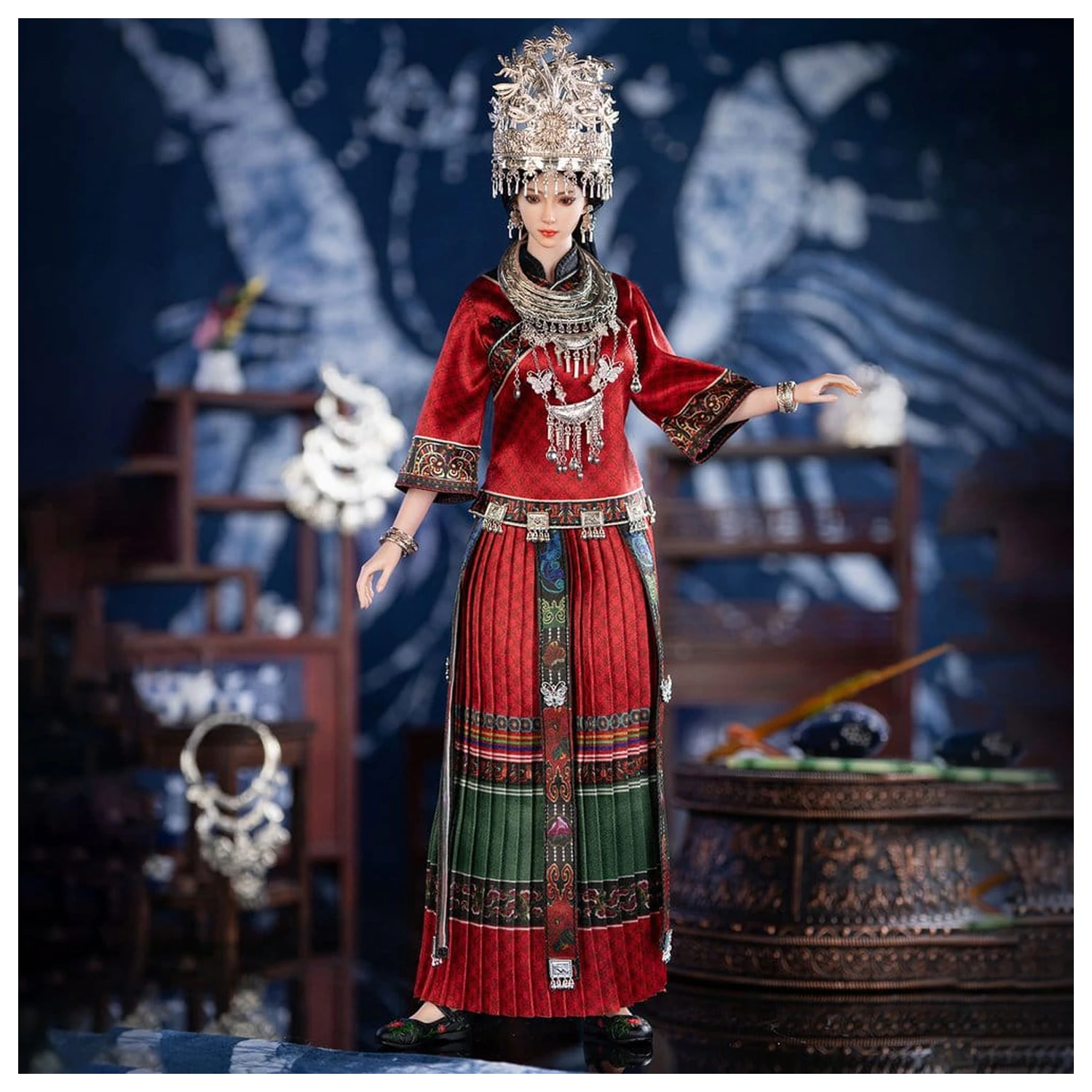 Miao of China's 56 Ethnic Groups Figurka 1/6 Czerwona 30 cm zdjęcie produktu