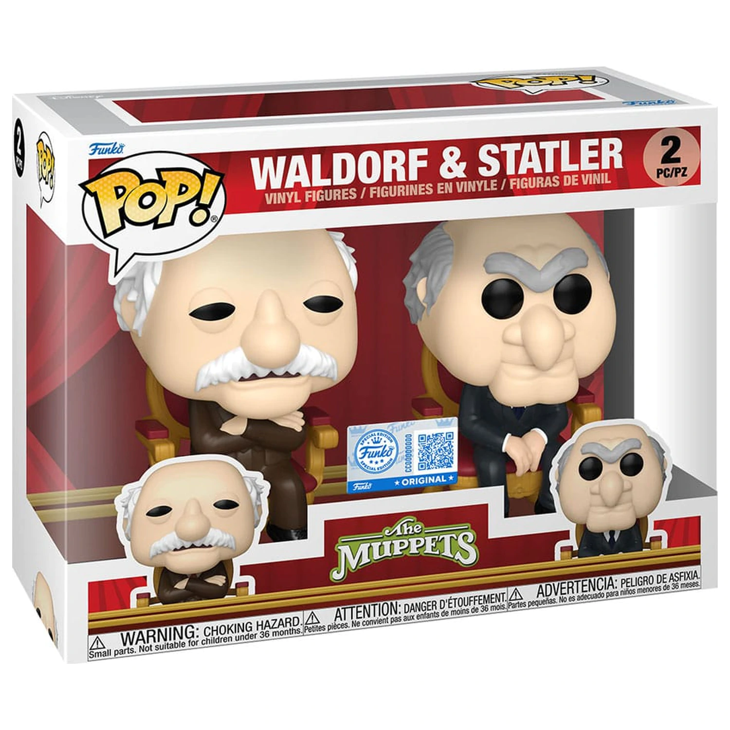 The Muppets Funko POP! Television Winylowe Figurki 2-pak Waldorf & Statler 9 cm zdjęcie produktu