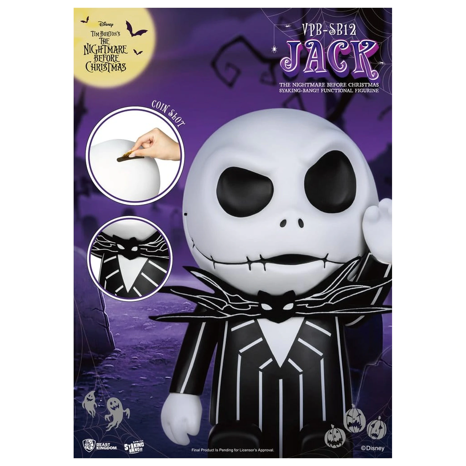 The Nightmare Before Christmas syaking-bang Figure Bank Jack 47 cm zdjęcie produktu