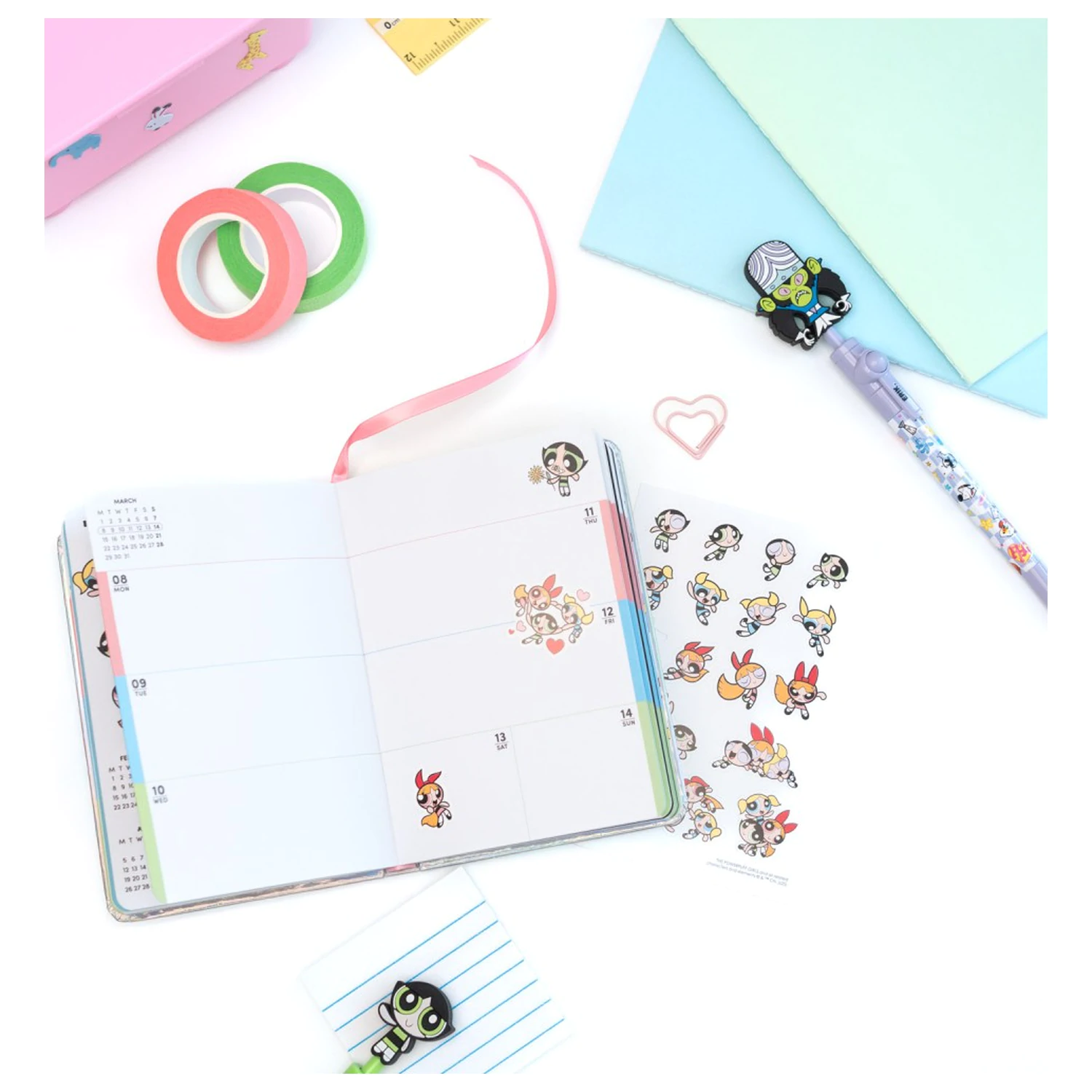 The Powerpuff Girls Akademicki Planer 2026/27 A6 *Angielska Wersja* zdjęcie produktu