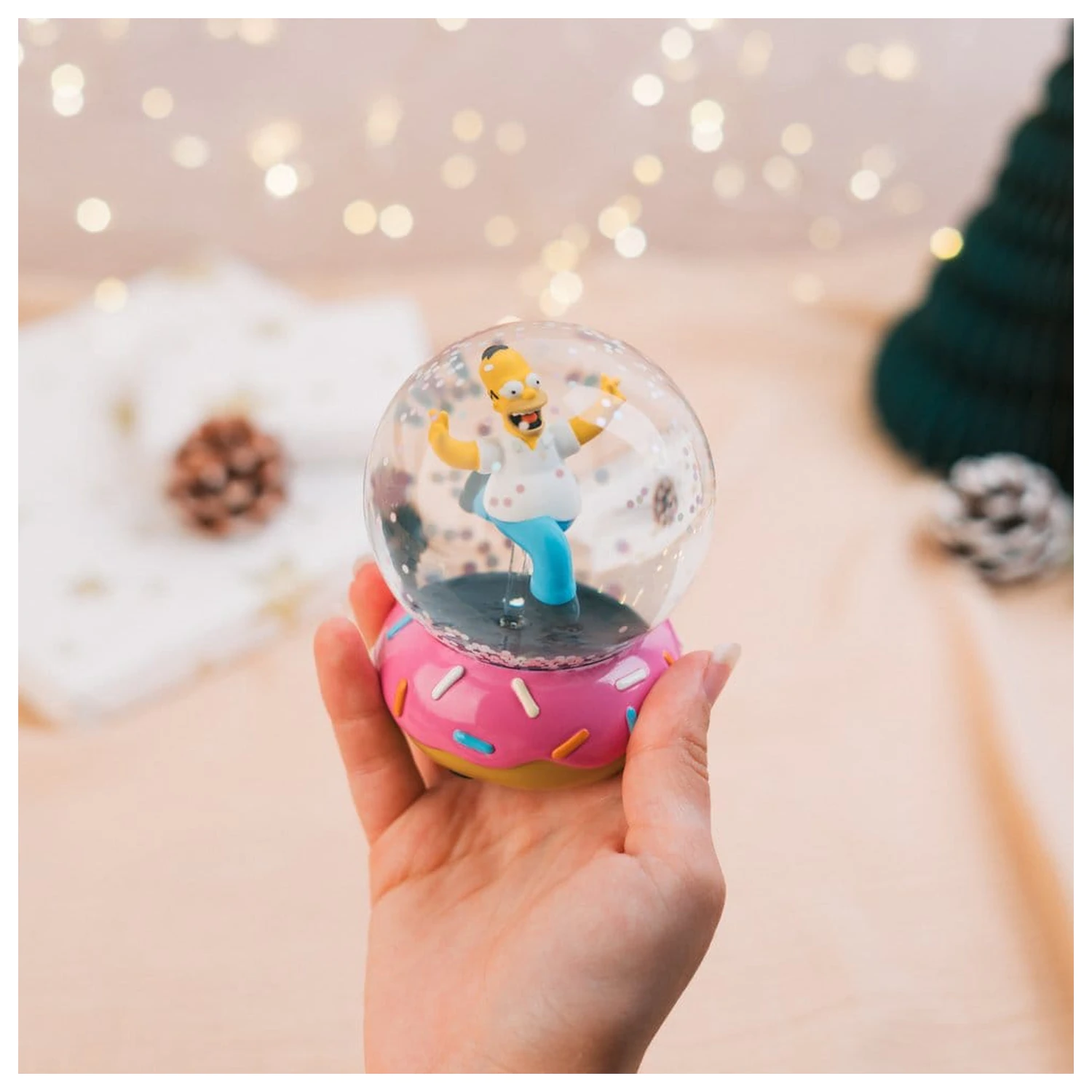 The Simpsons Kula śnieżna Homer Simpson Donut 10 cm zdjęcie produktu