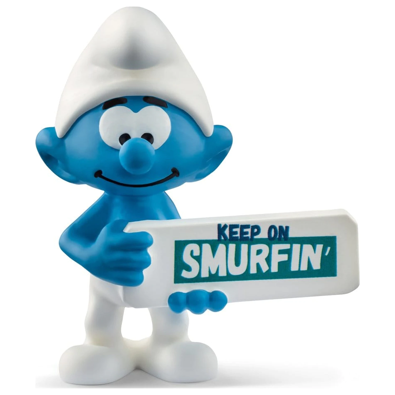 The Smurfs Mini-Figure Smerf z tabliczką (Keep on Smurfin') 5 cm zdjęcie produktu