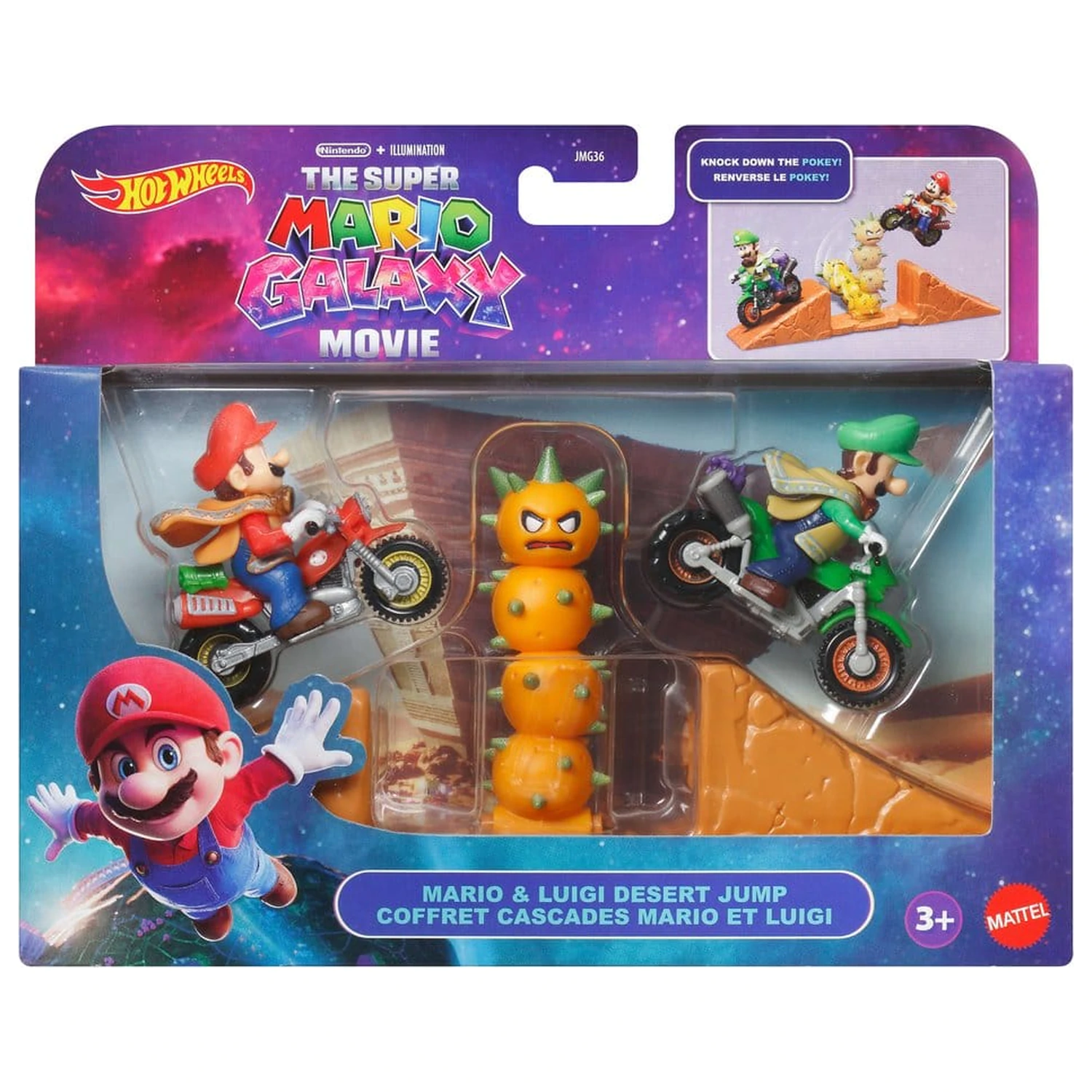 The Super Mario Galaxy Movie Hot Wheels Zestaw Mario & Luigi Desert Jump zdjęcie produktu
