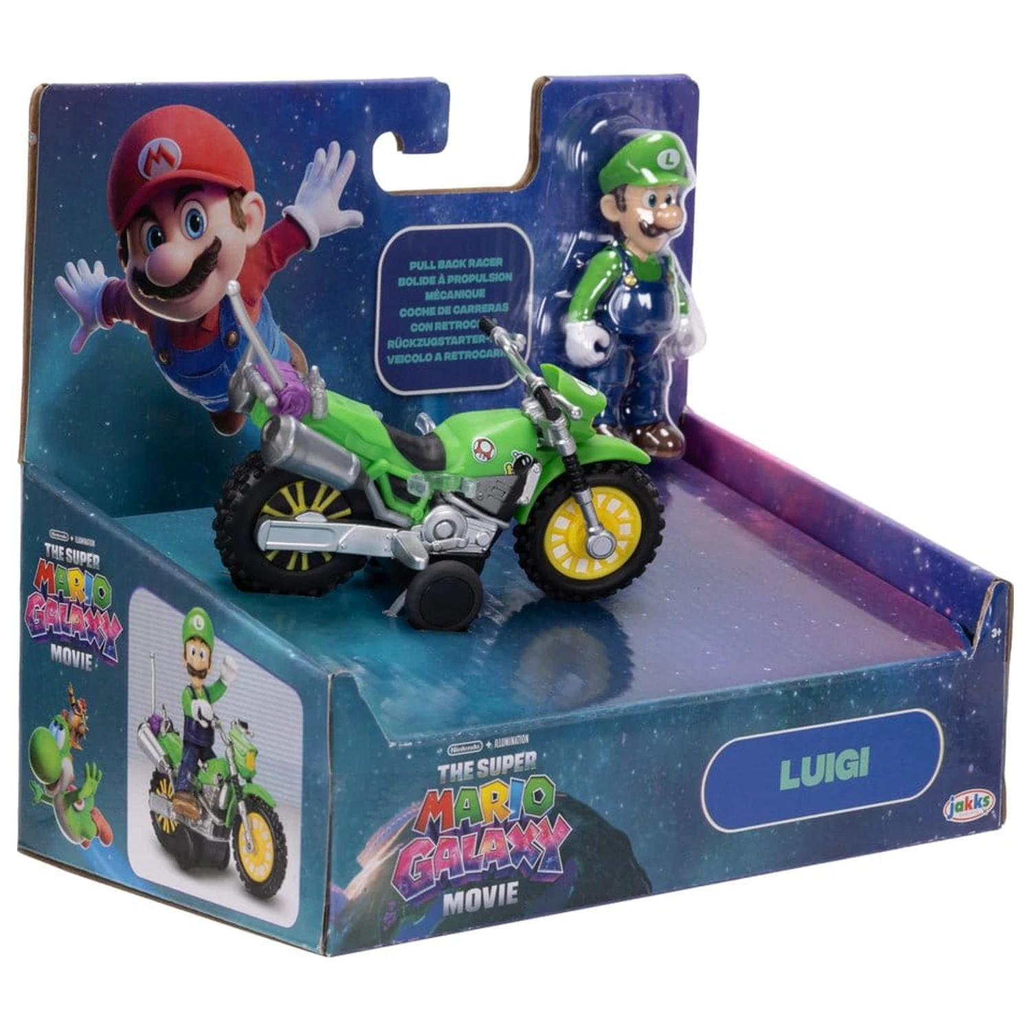 Super Mario figurka i motocykl zabawka - Luigi zdjęcie produktu