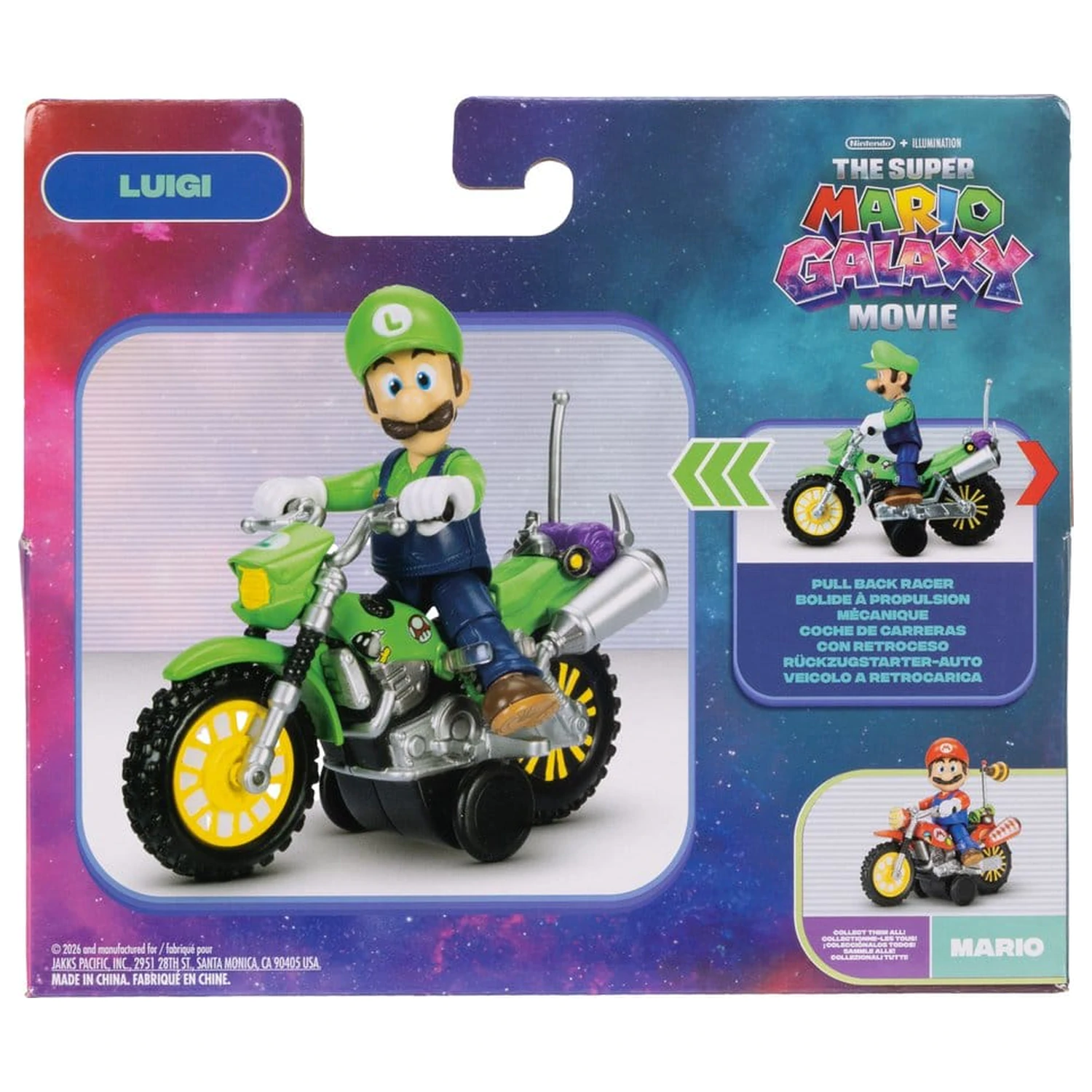 Super Mario figurka i motocykl zabawka - Luigi zdjęcie produktu