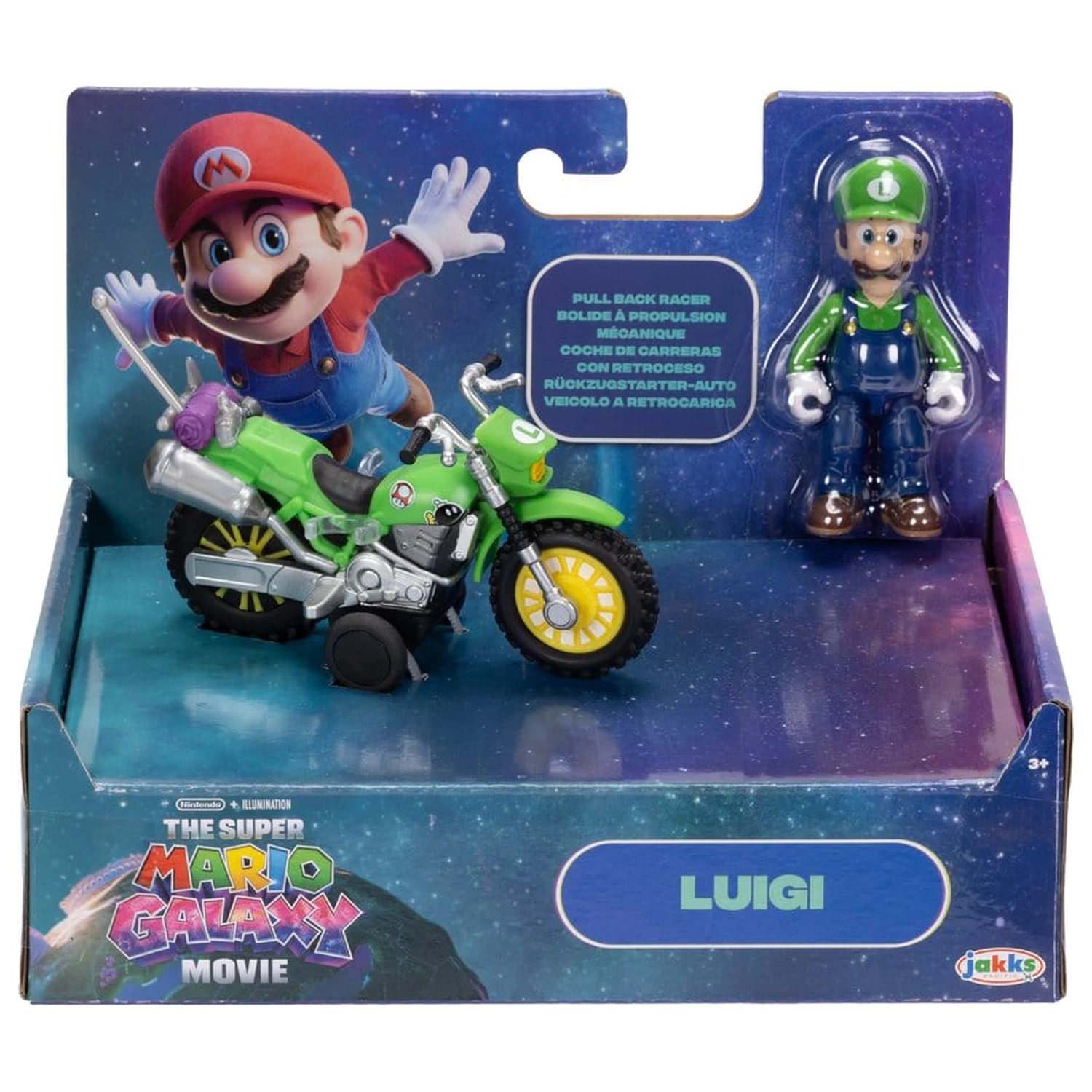 Super Mario figurka i motocykl zabawka - Luigi zdjęcie produktu