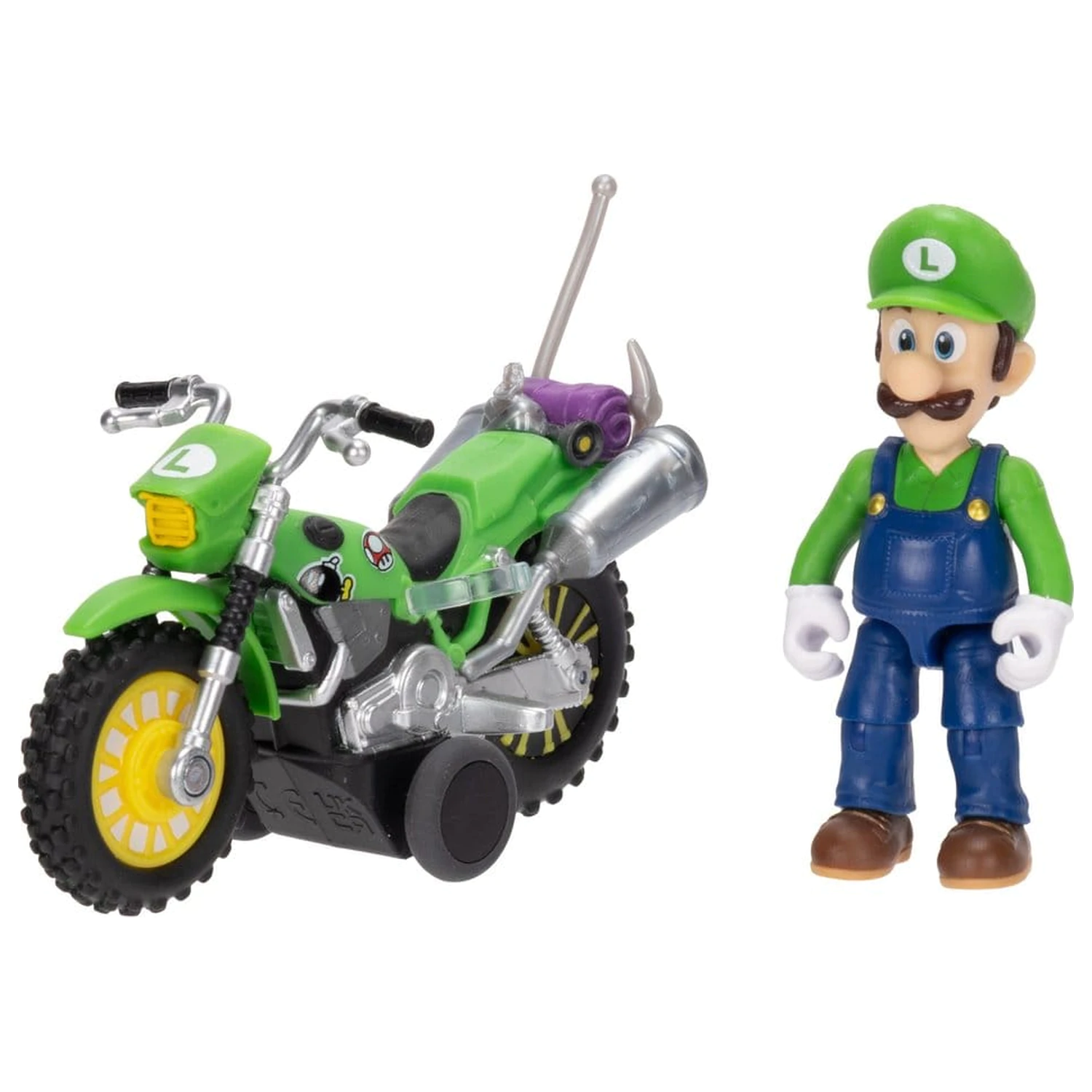 Super Mario figurka i motocykl zabawka - Luigi zdjęcie produktu