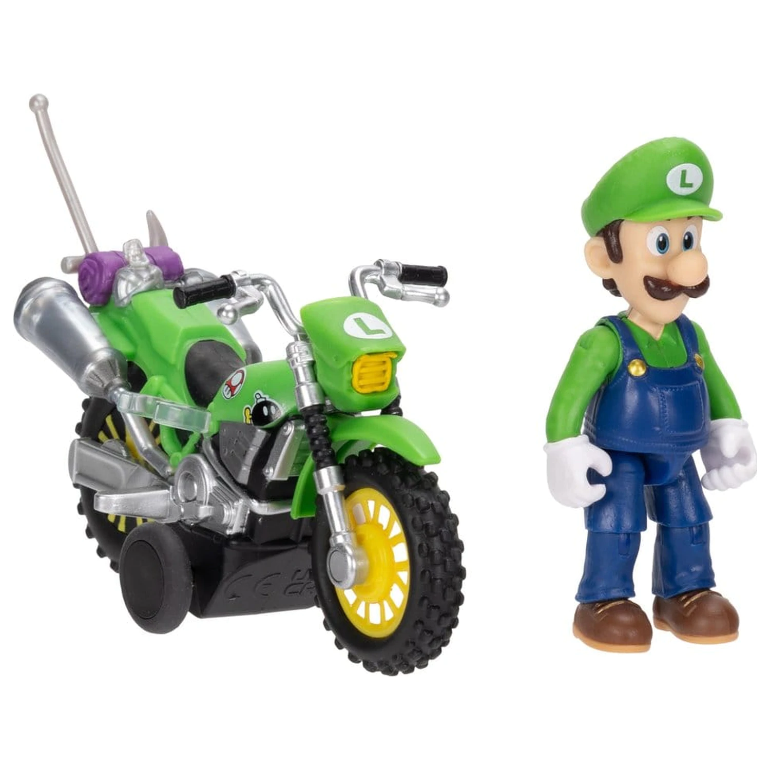 Super Mario figurka i motocykl zabawka - Luigi zdjęcie produktu