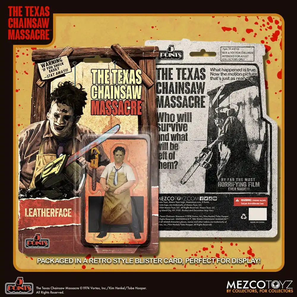 The Texas Chain Saw Massacre (1974) 5 Points Figurka Akcji Leatherface 10 cm zdjęcie produktu
