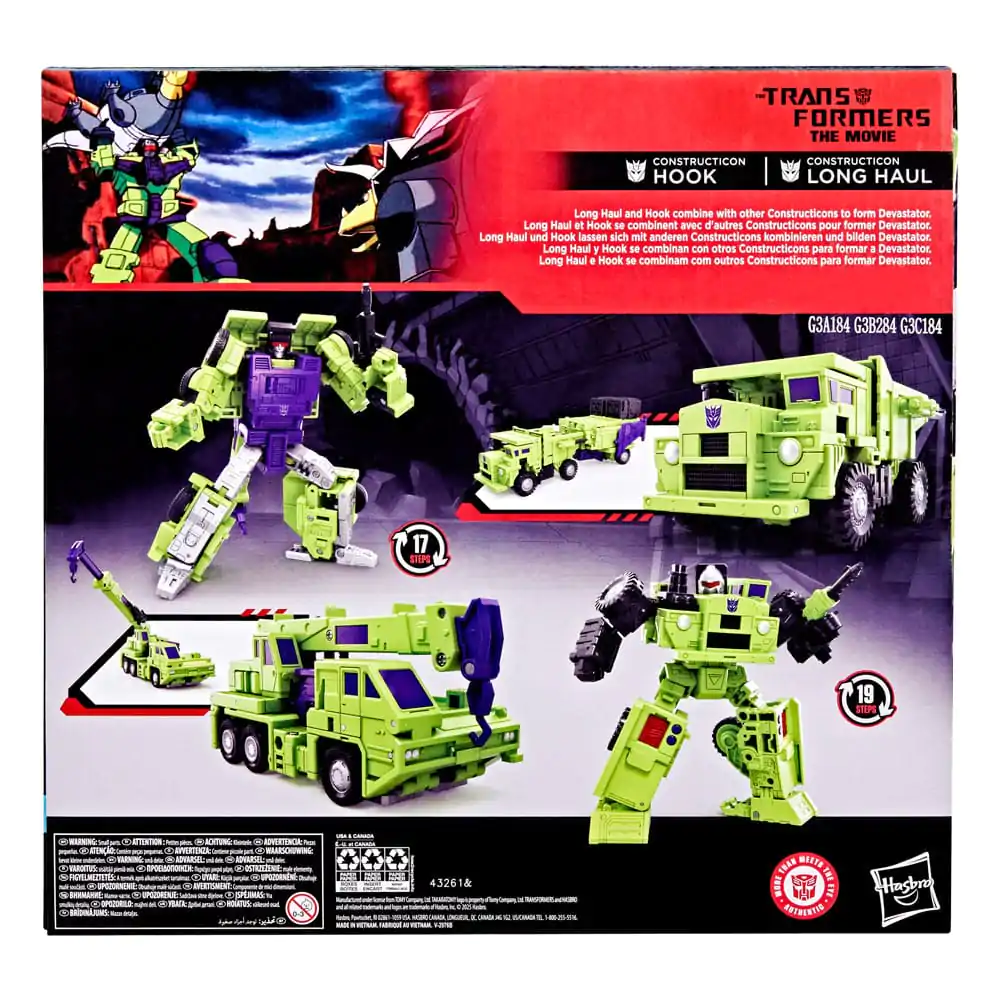 The Transformers: The Movie Action Figure 2-Pack Constructicon Hook & Constructicon Long Haul 16 cm – Figurki Akcji zdjęcie produktu