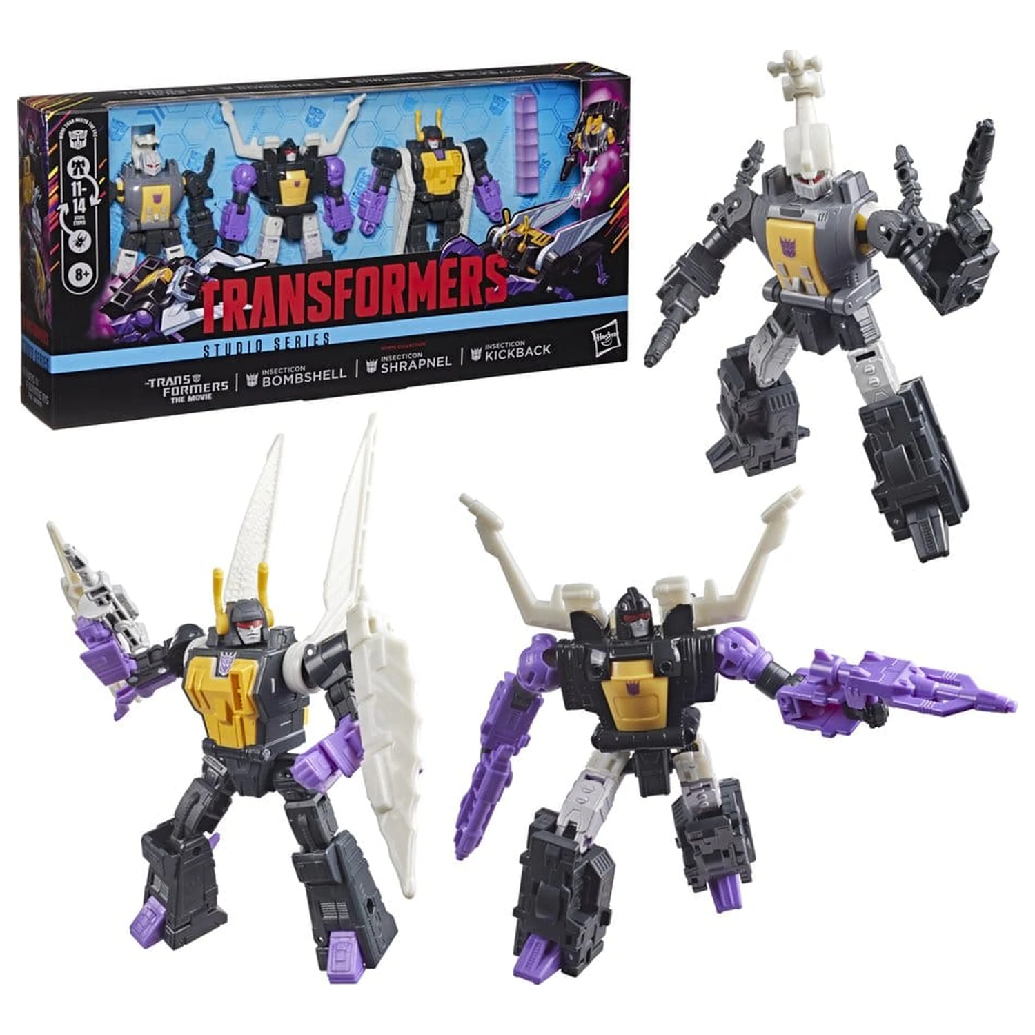 The Transformers: The Movie Studio Series Deluxe Class zestaw 3 figurek akcji Insecticon Bombshell, Shrapnel i Kickback 14 cm zdjęcie produktu