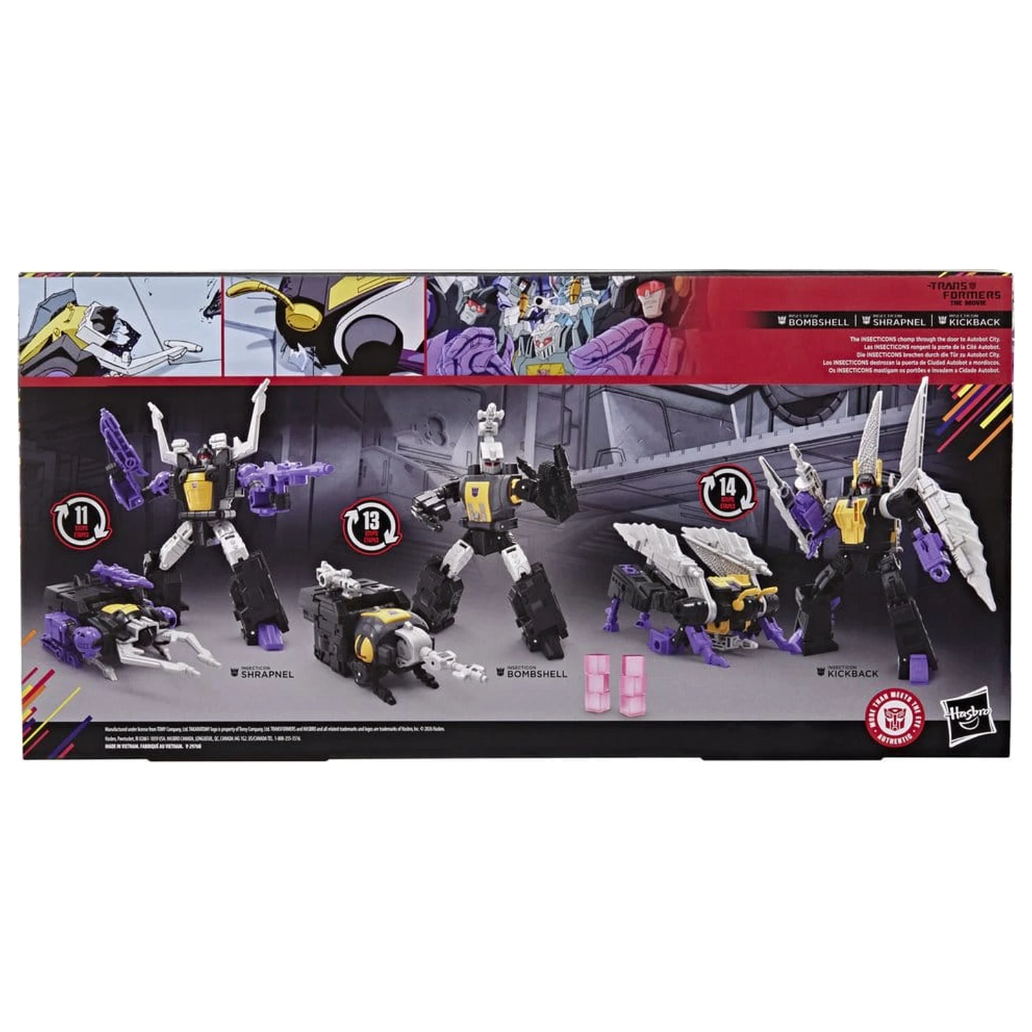 The Transformers: The Movie Studio Series Deluxe Class zestaw 3 figurek akcji Insecticon Bombshell, Shrapnel i Kickback 14 cm zdjęcie produktu