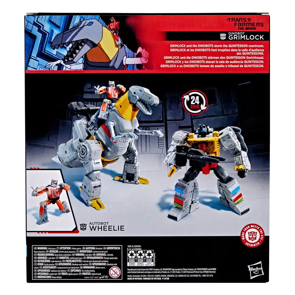 The Transformers: The Movie Studio Series Leader Class Figurka Akcji Dinobot Grimlock i Autobot Wheelie 22 cm zdjęcie produktu